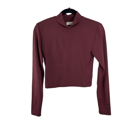 Aritzia Babaton Contour Cropped Mock-Neck Top Women's Size M - Picture 1 of 8